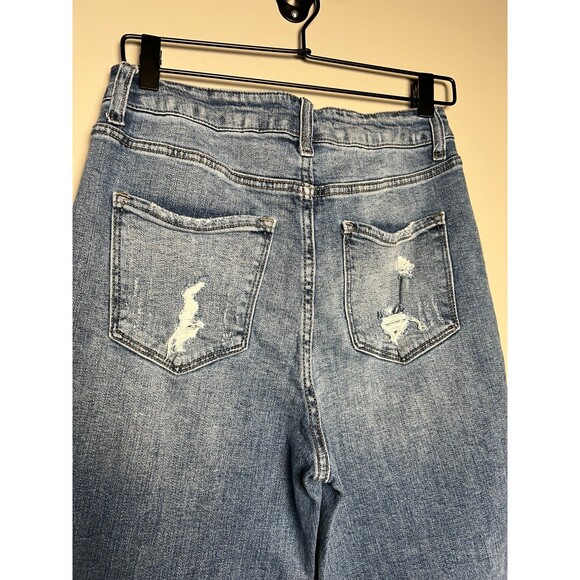 Flying Monkey Ultra High Rise Ankle Straight Distressed Jeans Size 28 - Picture 4 of 11
